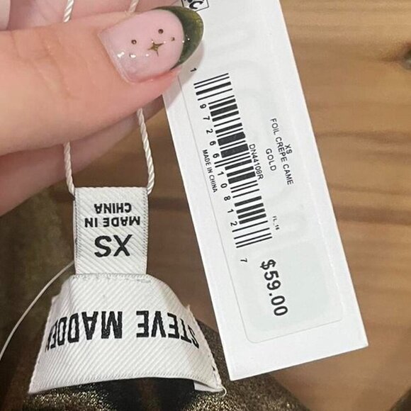 Gold Metallic Steve Madden Cami - Picture 2 of 3